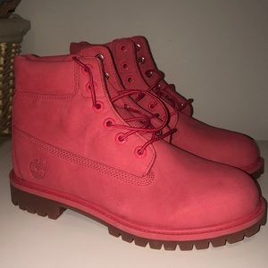 Hot pink timberlands